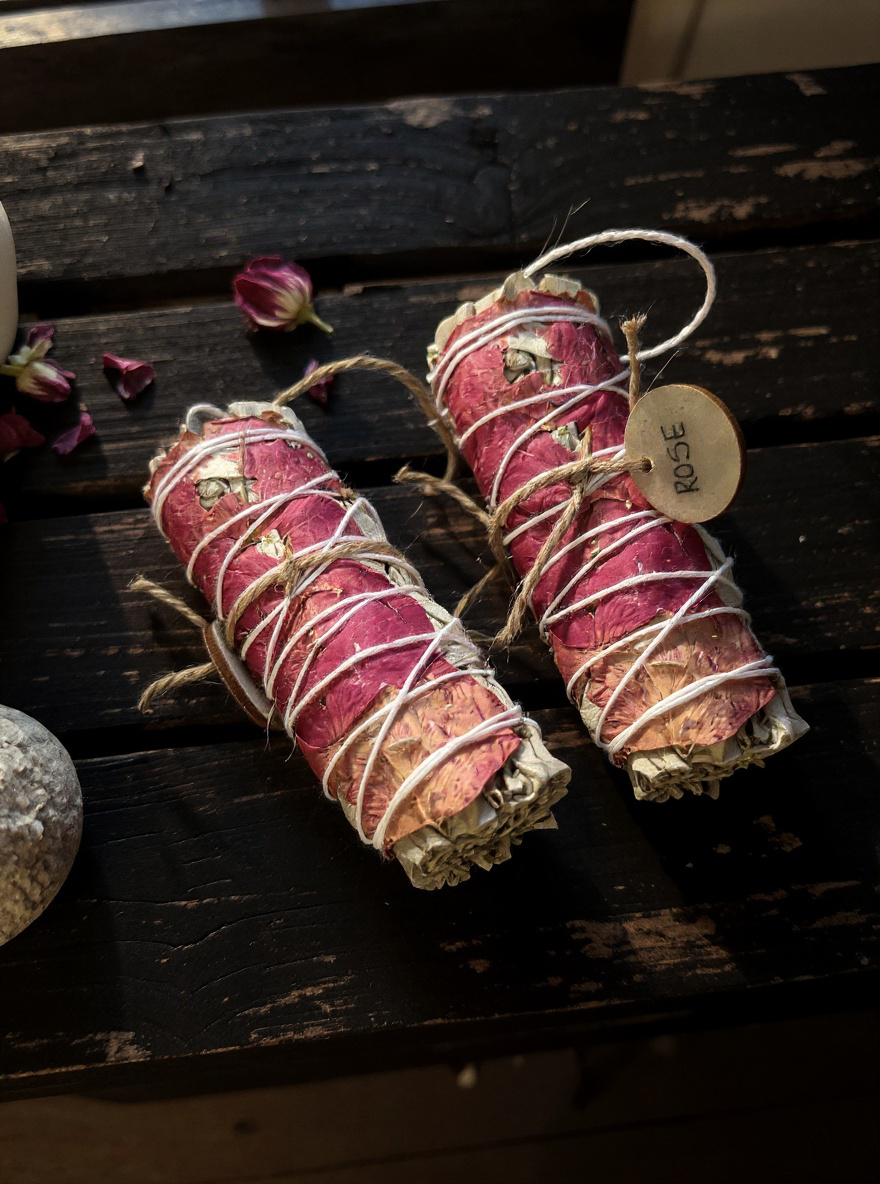 Red Rose Petals & White Sage