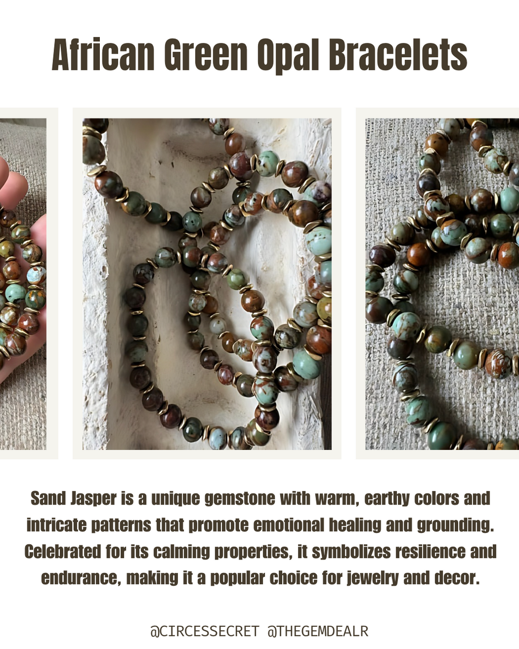 Brass and Gem Bracelets
