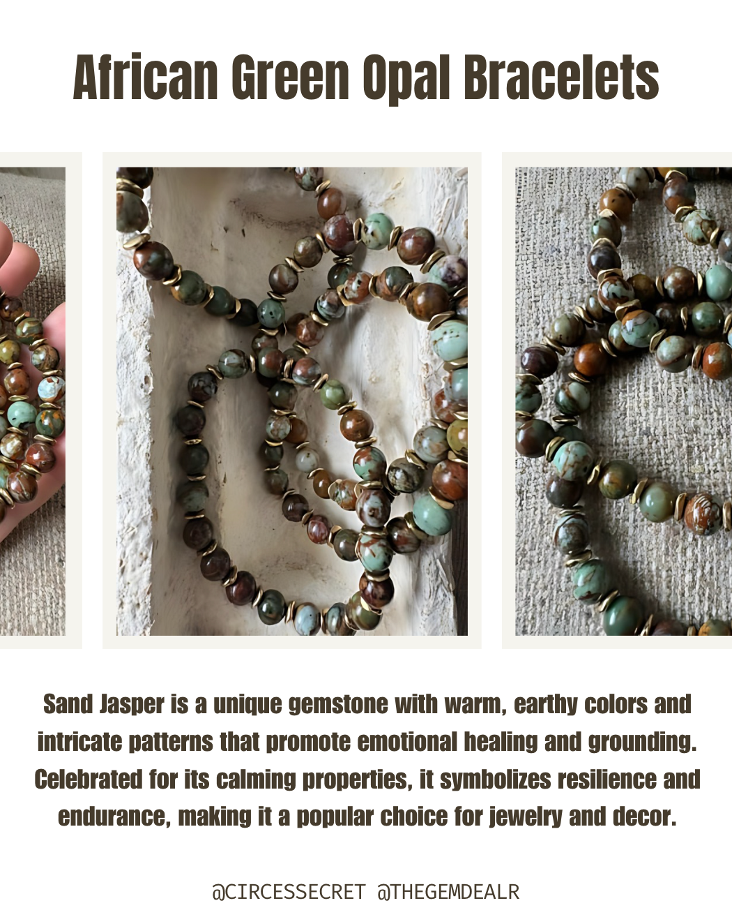 Brass and Gem Bracelets