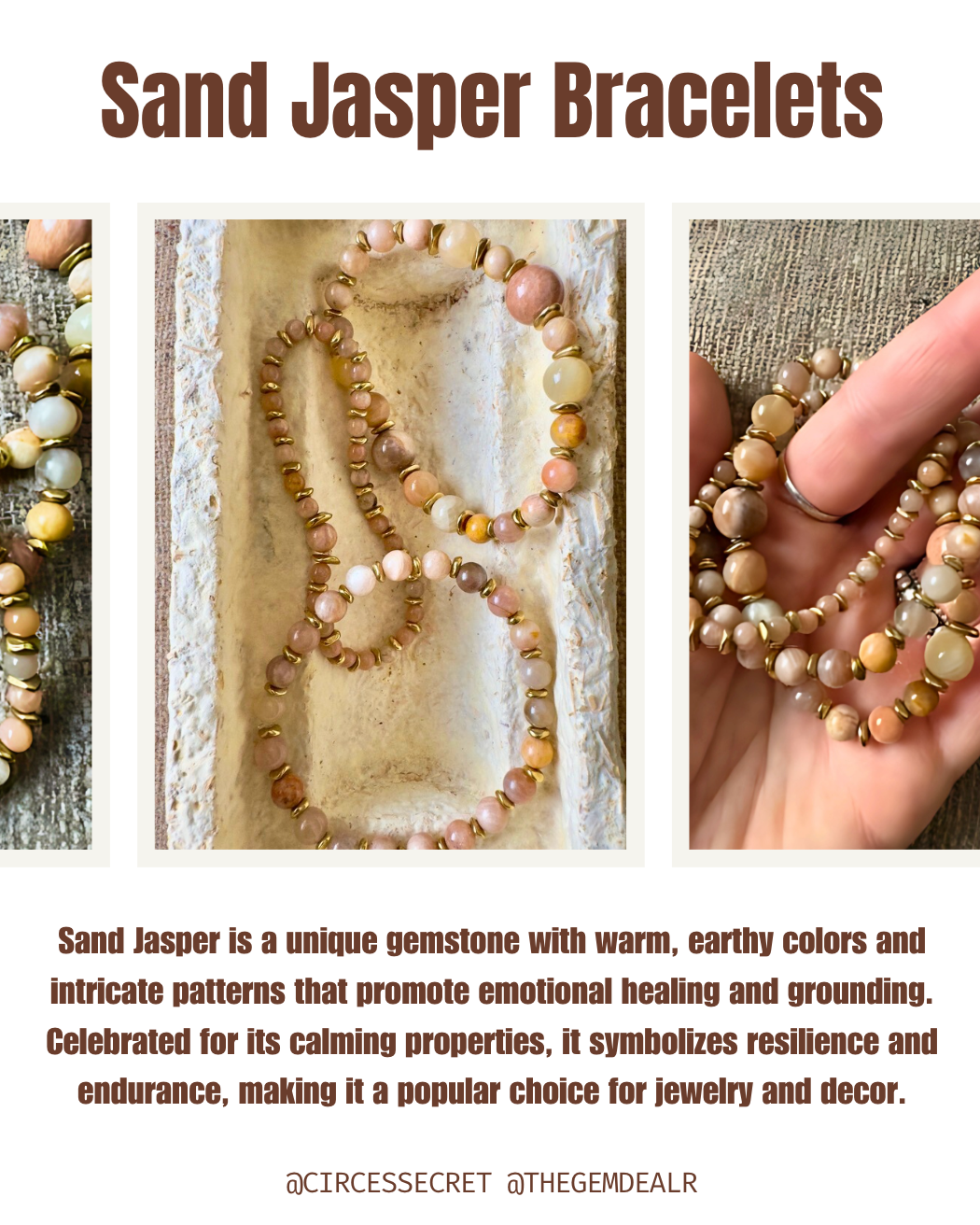 Brass and Gem Bracelets