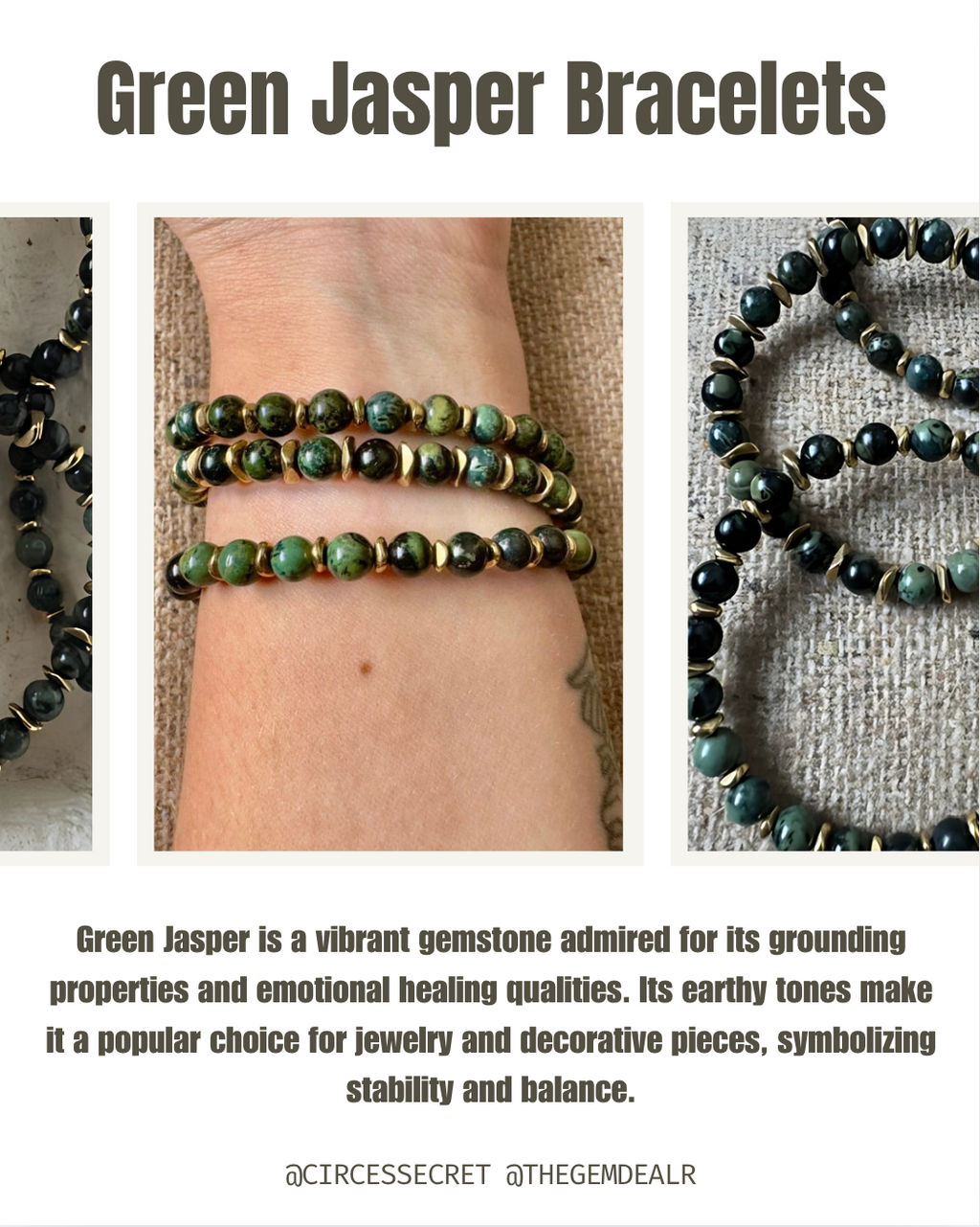 Brass and Gem Bracelets