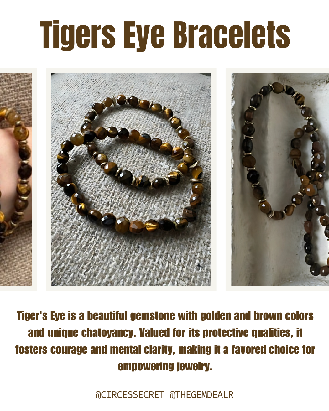 Brass and Gem Bracelets
