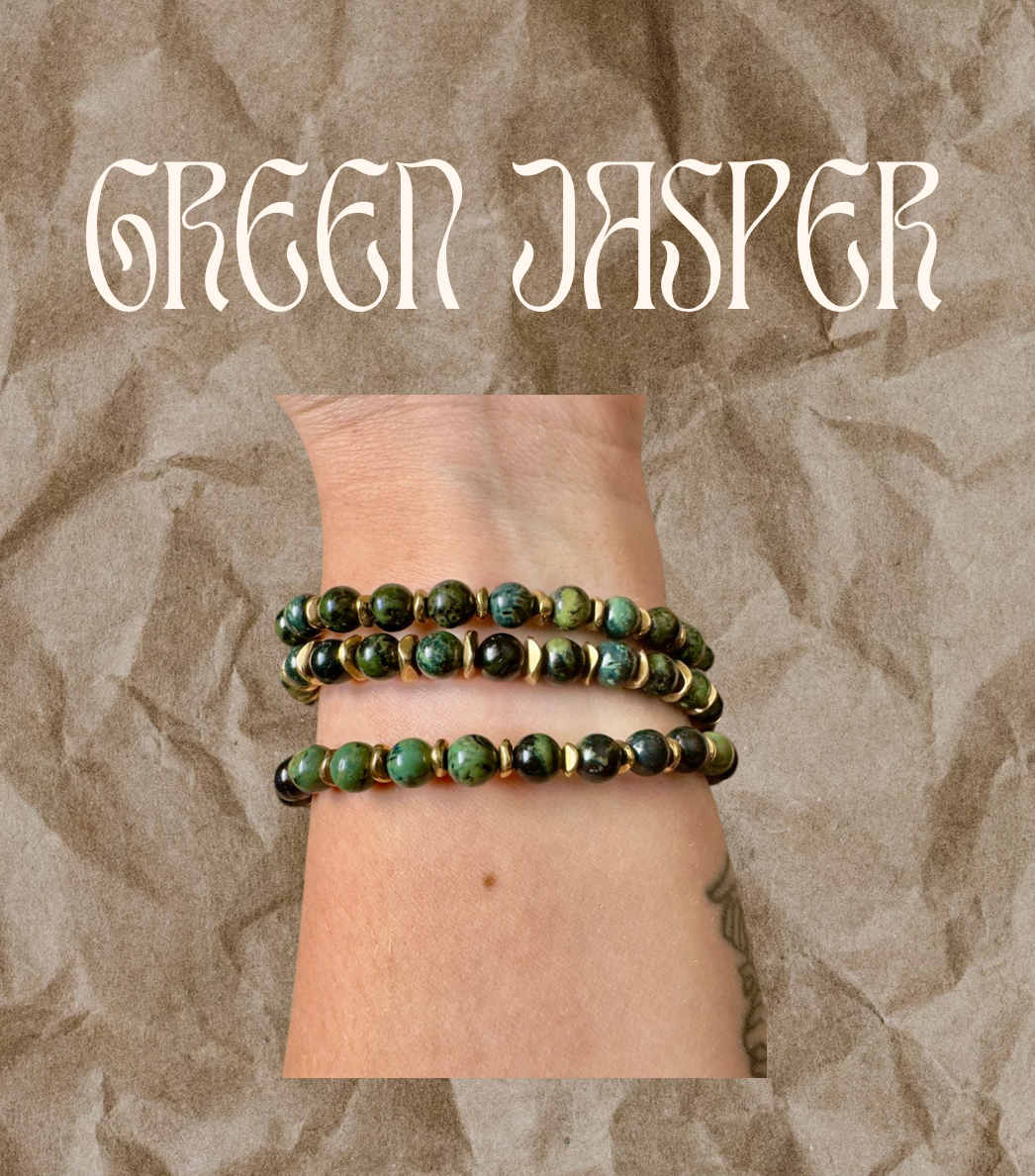 Brass and Gem Bracelets
